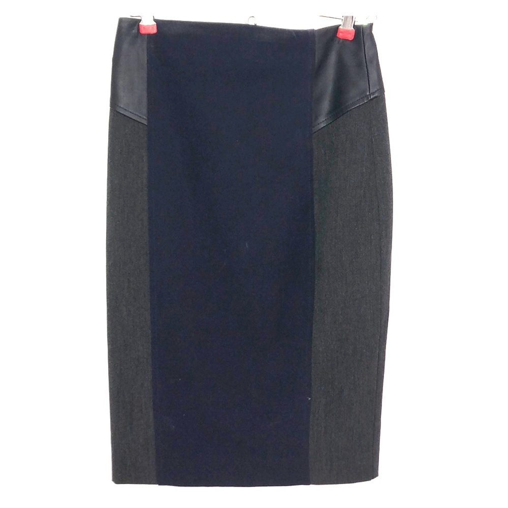 Purple gray and black leather pencil skirt size 0
